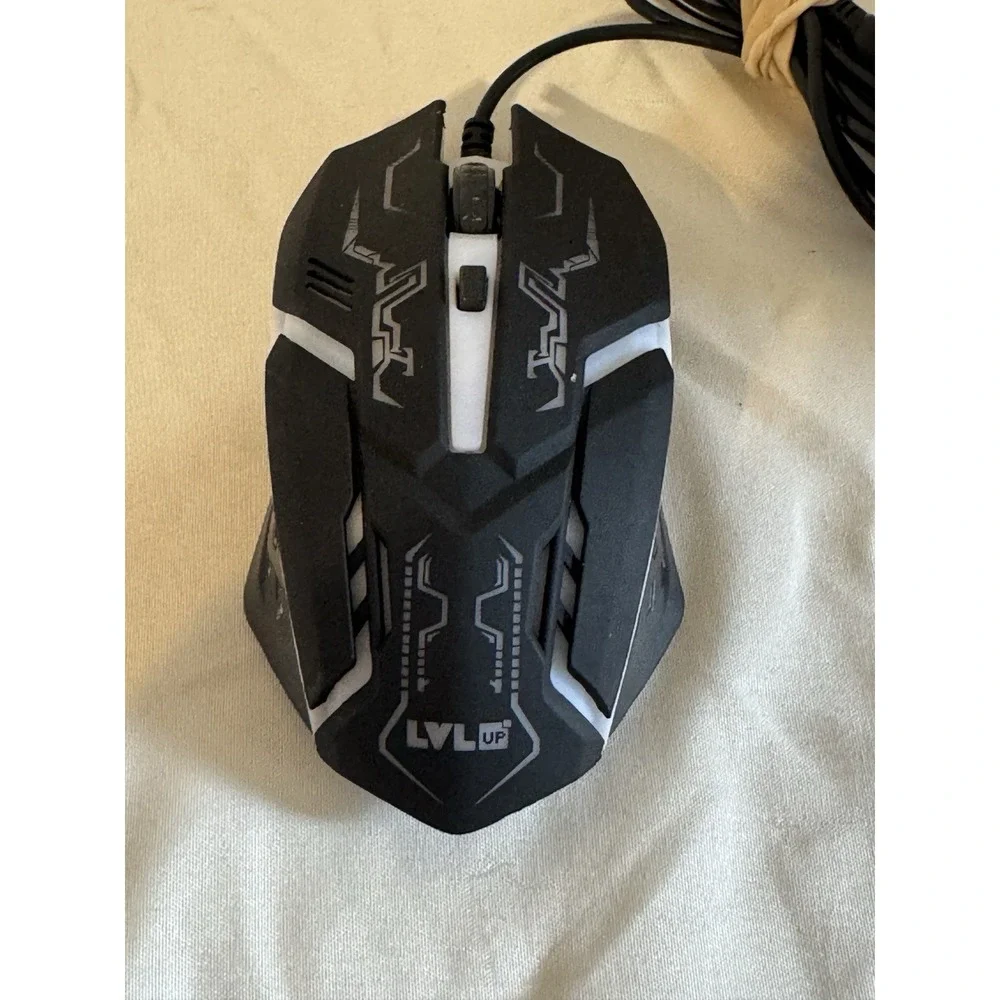 LVL UP LU736 Wired Gaming Mouse USB 2.0 4 Button‎ Optical LED Comfort Grip PC